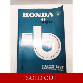 Honda C65 Cub Parts List